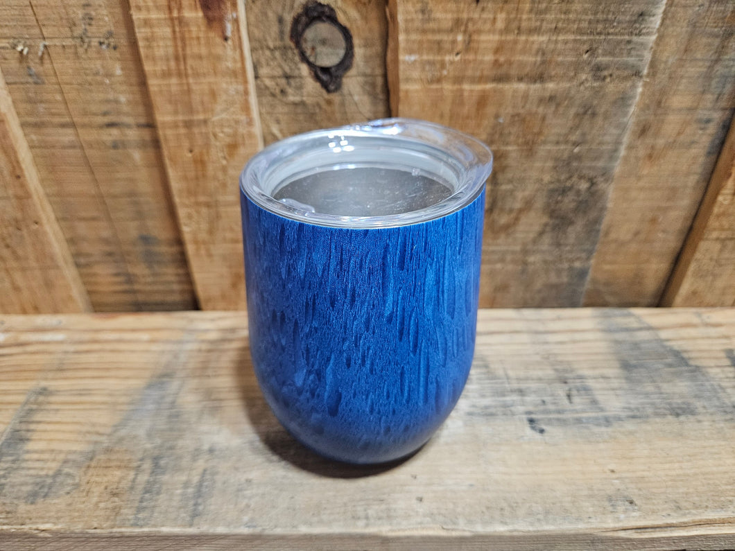 Verre double paroi effet bois bleu pâle