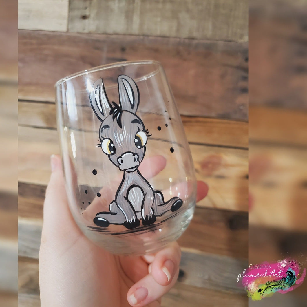 Verre à vin Annie l'âne